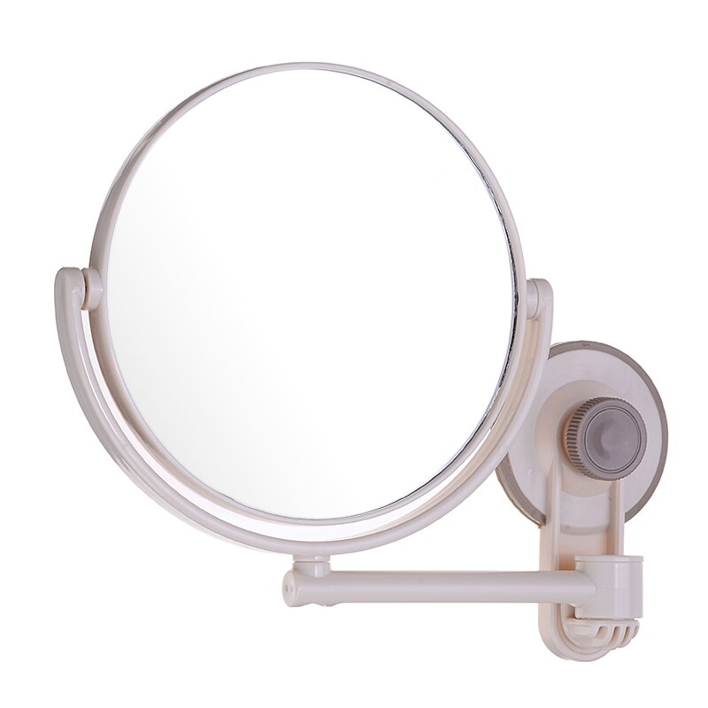 Suction Cup Wall Mounted Mirror Double Side Bathroom Mirror 360 Degree Adjustable 3X Magnifying Round Makeup Shaving Mirror