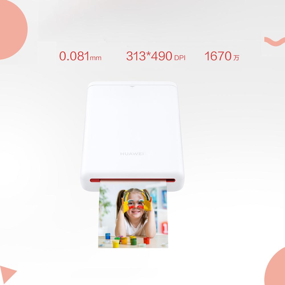 Original Huawei Mini Photo Printer Portable Pocket Printers 313*490dpi Bluetooth Support Share 500mAh Mobile Phone AR Printer