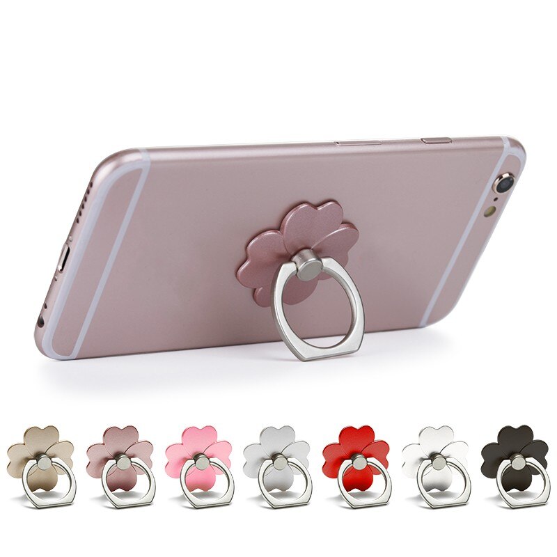 Fingerring mobiltelefon smartphone stander holder til iphone x huawei samsung cell smart rund telefon ring holder bil mount stander