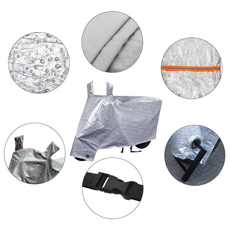 Cubierta de motocicleta a prueba de polvo flocado cubierta gruesa lluvia nieve UV Protector noche luz de advertencia reflectante ropa de seguridad