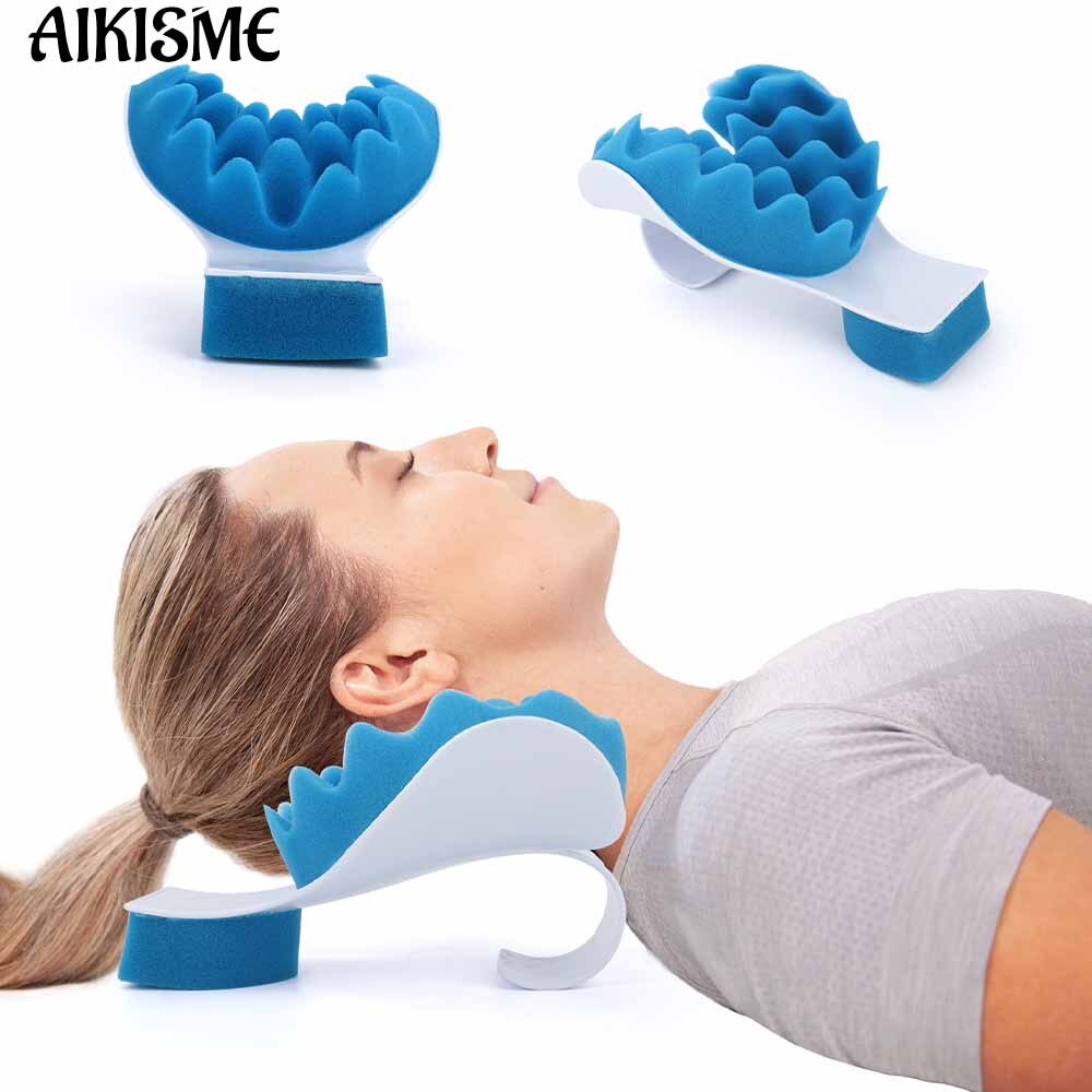 Neck Shoulder Relaxer Neck Support Massage Pillow Sponge Muscle Tension Relieve Tightness Soreness Cervical Spine Pain Relief