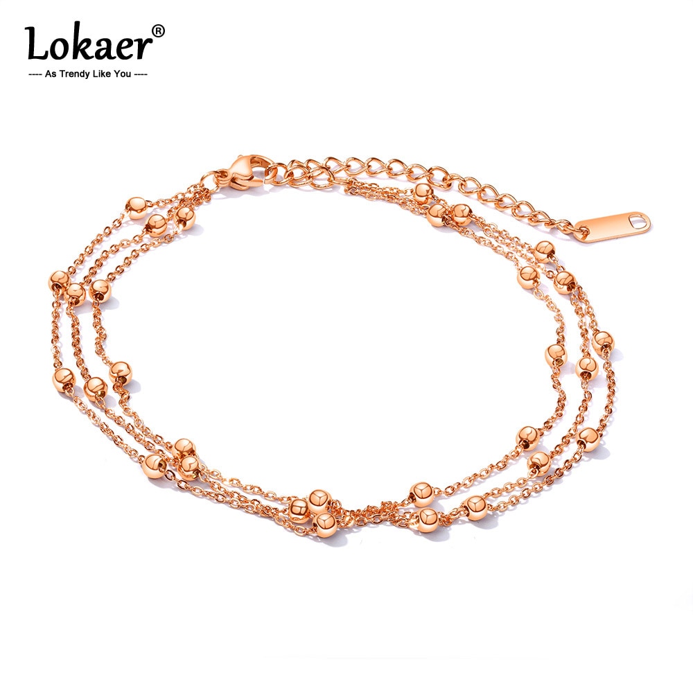 Lokaer modisch Multi Schicht Handgemachte Perlen Fußkettchen Für Frauen Barfuß Sandalen Armbinde Fußkettchen Fuß gotisch Boho Schmuck A19004