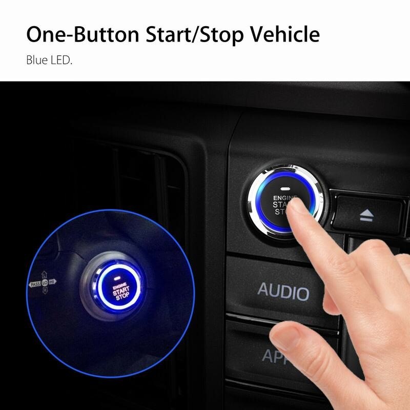 12V Car Alarm System Car Start Stop Button Engine Push Start Button Alarm Lock Keyless System Door Push Button Tactile Buttons