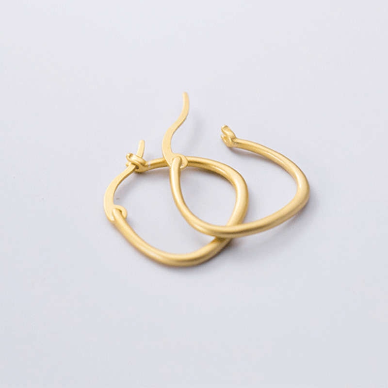INZATT Real 925 Sterling Silver Minimalist Round Hoop Earrings For Women Party Fine Jewelry Hiphop Accessories