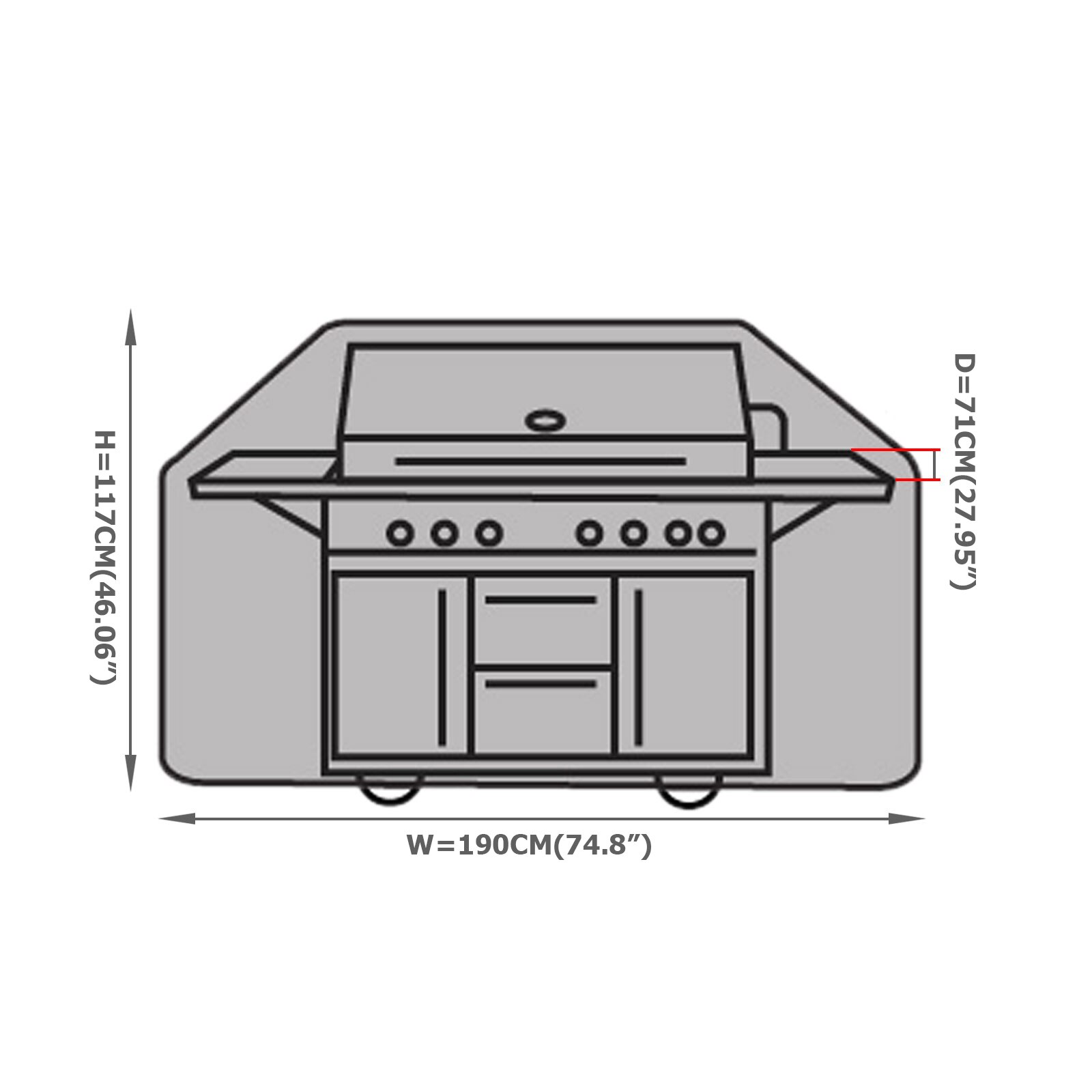 74,8 x28x46 zoll 210D Regen Wasser Beweis Staub Anti Sonne BBQ Grill Abdeckung Garten Ich bin Freien Grill Gas Schutz Abdeckungen fallen d40: Ursprünglich Titel