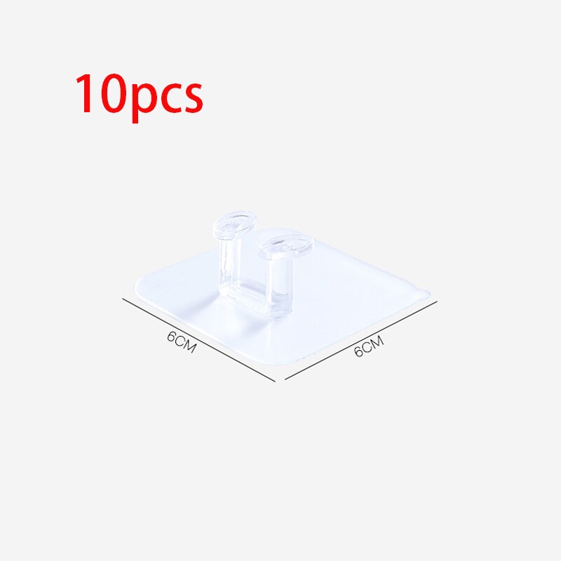 Power Plug Socket Hook Rack Holder Hanger Office Home Wall Decor: 10pcs