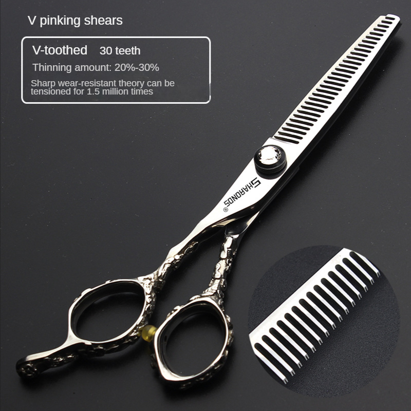 Linkshandige professionele trimschaar, tondeuse platte schaar, tandschaar 5,5 inch 6 inch haarsnijgereedschap: Chocolade