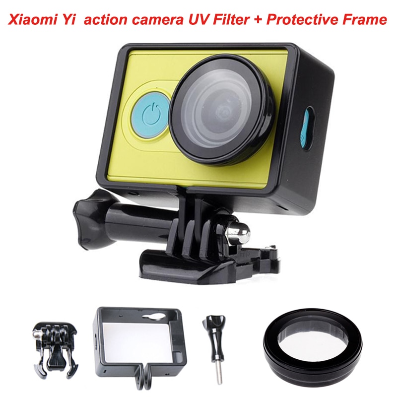 XIAO mi xiaoyi Uv FILTER Lens Protector En draagbare Beschermende Frame Voor Xiao Mi yi xiaoyi action sport Camera Accessoires