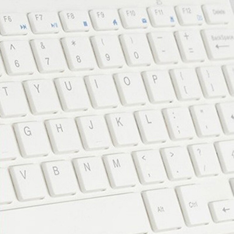 2.4G Wireless Keyboard & Mouse Mini Multimedia Keyboard Mouse Combo Set for Notebook Laptop Computer Tv Office Supplies White