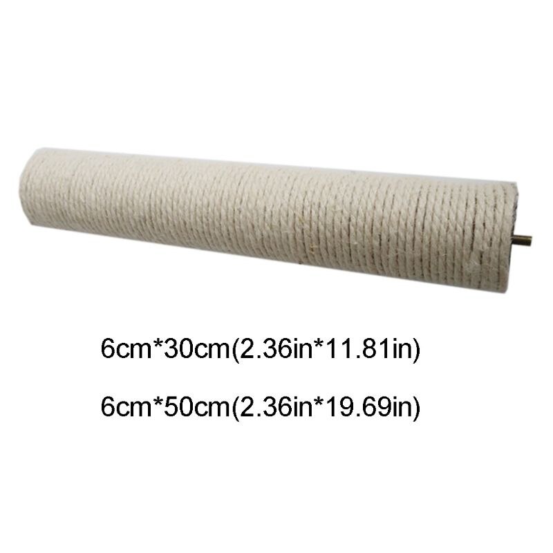 Cuerda de Sisal para reparar, pilar de rascar para gato, almohadilla de rayas de repuesto, Alfombra de juguete, 95AA