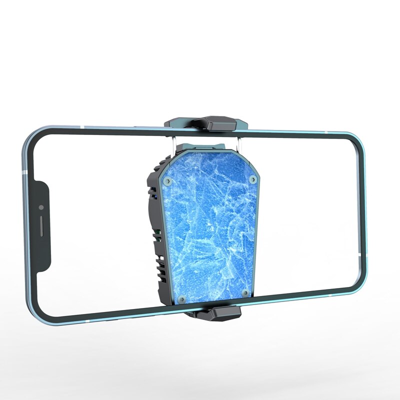 Mobile Phone Radiator Cooling Fan With Temperature Display Suitable For 4.7 To 7.5 Inches Ios/Android Live Video