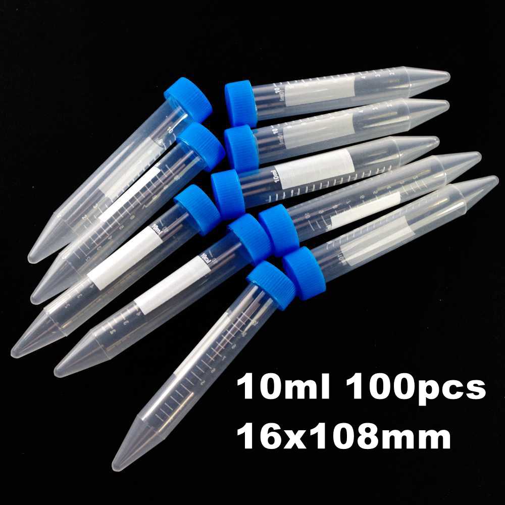 0.2/0.5/1.5/2/5/7/10/20/50/120ml Lab Plastic Centrifuge Tube EP Tube PCR Tube Sample Specimen Laboratory Teaching: 10ml V-Bottom