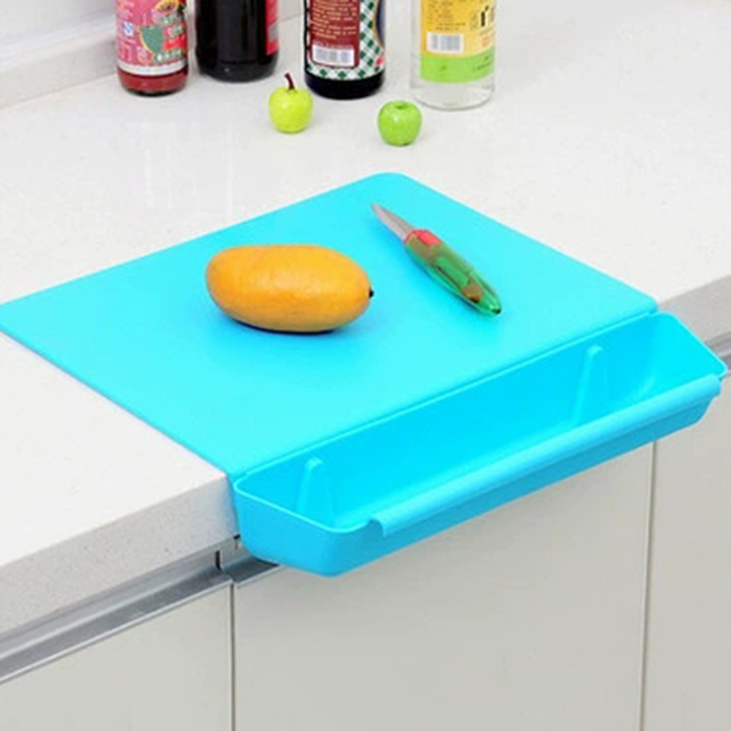 2-in-1 Cutting Board Kitchen Chopping Board With Container Cutting Board With Slot Cutting Vegetable Meat Tools Kitchen Stuff: Red