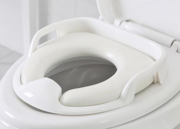Children Toilets with Handles Kid's Safe Potty Seat Belt Toilet Seat Cover Potties: White