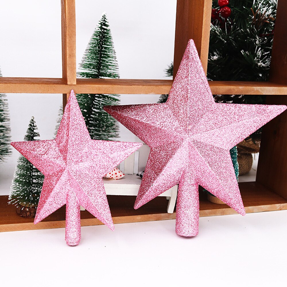 1PCS Christmas Tree Top Star Large Glitter Star Xmas Tree Topper Decoration Top Ornament