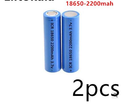 Icr18650 lithium battery 2200 mah 3.7 v li-ion rechargeable pkcell battery 18650 batteria flat top batteries without protection