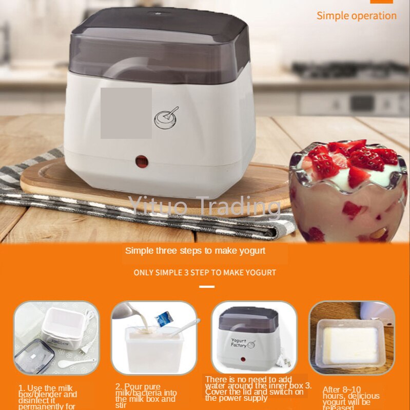 Mini máquina de Yogurt BNK-02 automática para el hogar, máquina para hacer leche en caja, sin limpiar, para yogur, arroz y vino