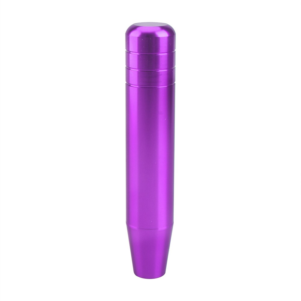Universal 18cm- längd manuell växelspaksknopp aluminiumlegering racing automatisk anpassad mugen växelknopp med 3 adaptrar: Lila