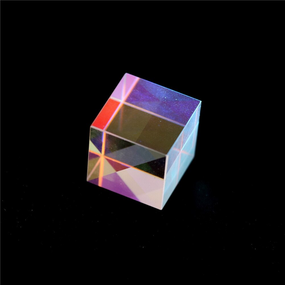 Cube prisme défectueux croix dichroïque miroir Combiner séparateur décor Transparent Module optique verre classe jouet