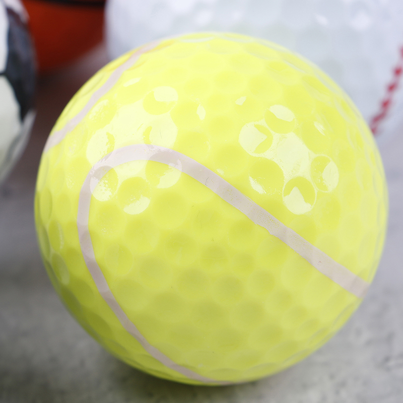 6Pcs Golf Equipment football basketball table Tennis Baseball Golf Balls Novel Double Ball Two Piece Ball