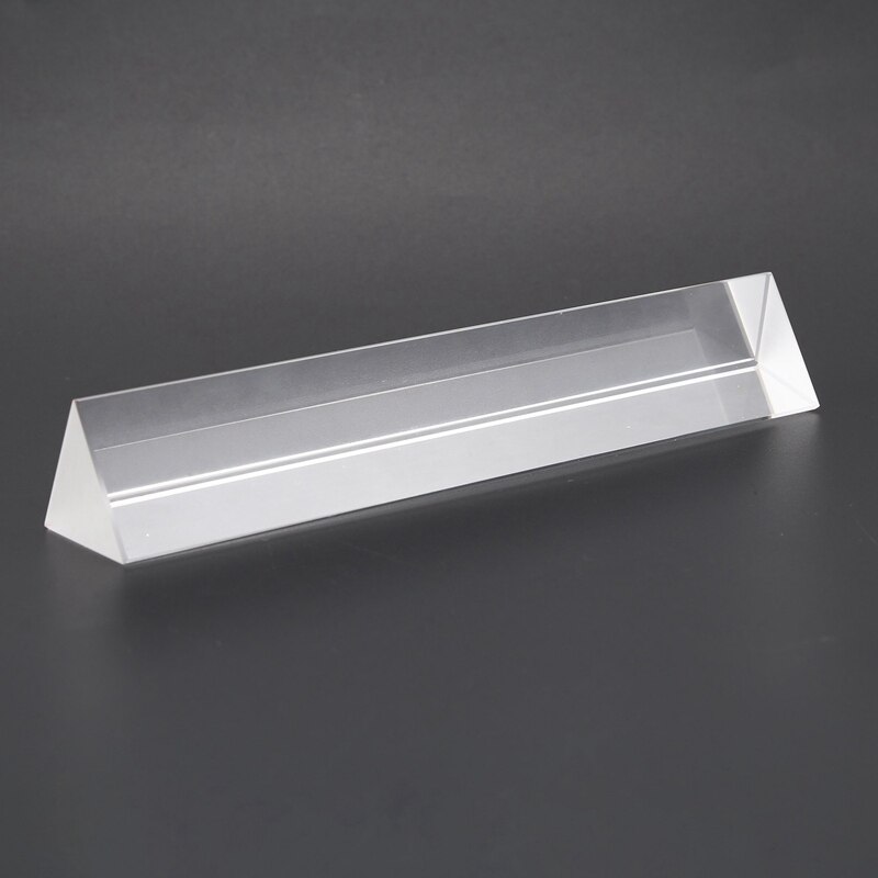 15 cmx 3cm regnbue optisk glass trippel trekantet prisme fysikk undervisning lysspekter med boks