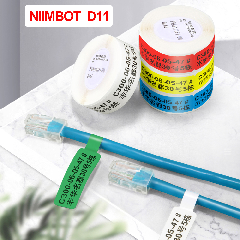 Niimbot D101/D11 / D110 Label Machine Sticker Kabel Label Vlag Pigtail Netwerk Kabel Papier Thermisch Label Lint Waterdicht tape