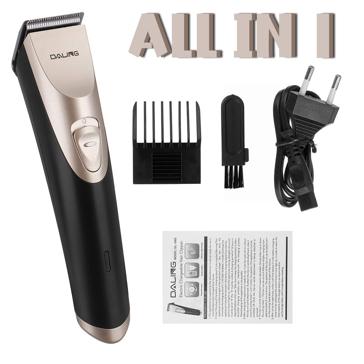 Electric Hair Cutter Men Trimmer Rechargeable Hair Clipper Barber Home Mute Cordless Hair Cutiing Machine Beard Shaver Trimer