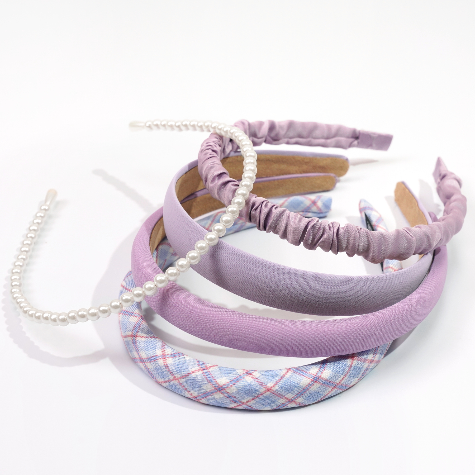 Diademas elegantes para mujer y niña, aro de cabeza de ala ancha, perlas de imitación decorativas, accesorios para el cabello de , 5 unidades por juego