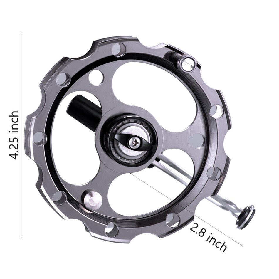 BG105 Wheel Metal Fishing Wheel Fishing Line Wheel Hand Dial Wheel Gossip Wheel Anchor Fish Wheel Spinning Wheel: Simple Gray