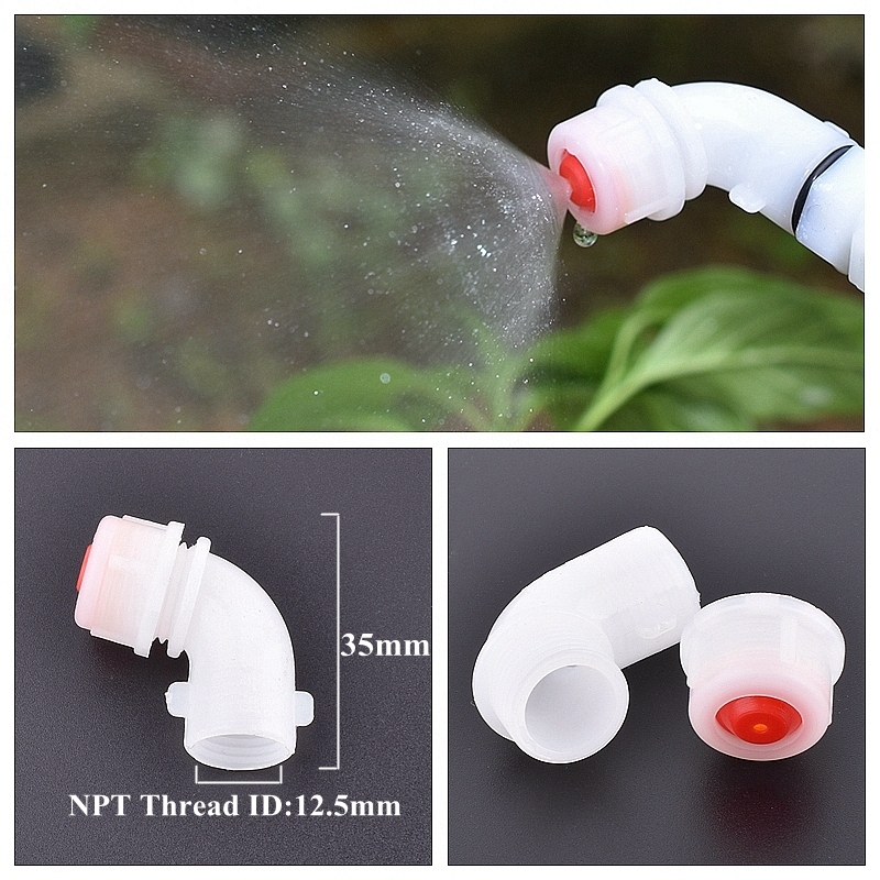 2 Stuks Landbouw Verstelbare Sproeimodus Verstuifspuit Mondstuk Tuin Gazon Irrigatie Handdruk Pesticide Spuitmond Spuitmond: WHITE