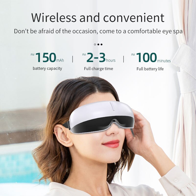 MZ Vibration Eye Massager Electric Bluetooth Eye Care Fatigue Relieve Vibration Compres Massage Glasses Foldable