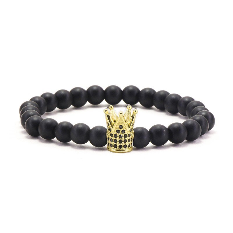 8MM Natuursteen Armbanden en Armbanden Voor Vrouwen Mannen Quartz Onix Kralen Yoga Armbanden Pulseira Masculina sieraden