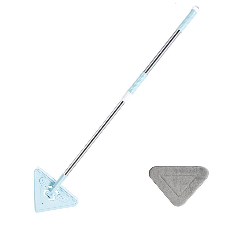 Mop Intrekbare Schoonmaken Glas Cleane Ultrafijne Vezels Installatie Opslag Cleaning Dust Mop Roterende Driehoek Mop
