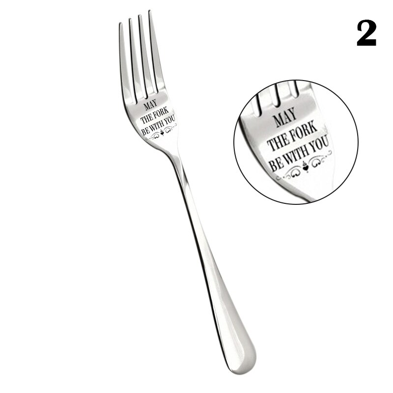 Engraved Fork Best for Husband Wife and Family Letter Engraved Fork with Box Hogard: 2
