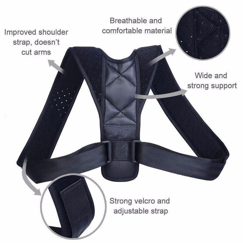 Adjustable Back Posture Brace Support Belt Corrector Clavicle Spine Back Shoulder Lumbar Posture Correction