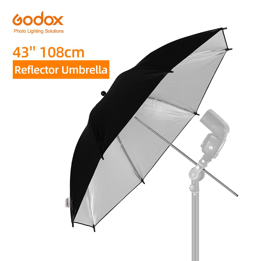 Godox 33&quot; 84cm 40&quot; 102cm 43&quot; 108cm Black Silver Reflector Umbrella for Photography Studio Light Flash: 1pcs 43 inch 108cm