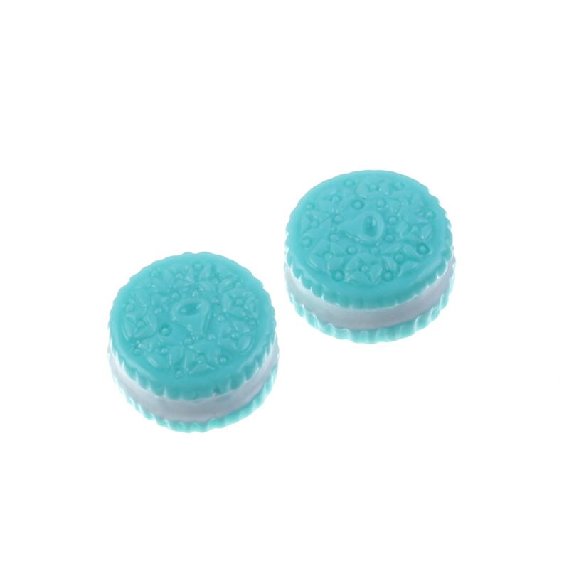 20 stuks kleurrijke ronde oreo koekjes decoratie knutselwerkjes met cabochon als decoratie voor scrapbooking accessoires: Blauw