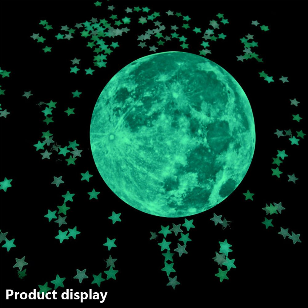 100Pcs Romantische Sterren Lichtgevende Mooie Woondecoratie Kleurrijke Star Patch Muursticker Fluorescerende Sterren Lichtgevende Slaapkamer