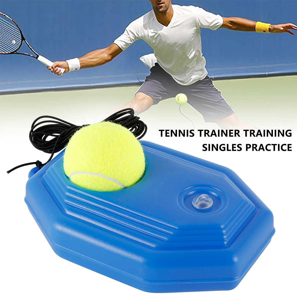 Tennis trener hjelpemiddel verktøy sett med elastisk tau ball trening selvoppgave rebound trening praksis baller trener