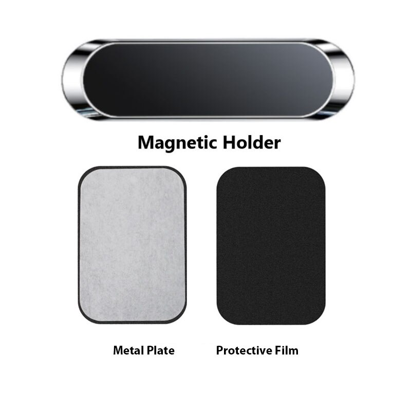 Magnetic Universal Car Phone Holder Dashboard Mini Strip Shape Stand in Car For iPhone Xiaomi Metal Magnet GPS Mount for Wall: F