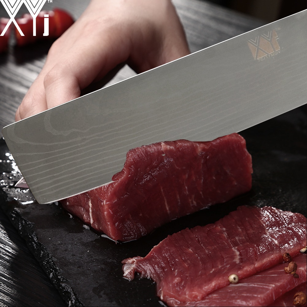 XYj Japanese Style Chopping Knife Stainless Steel Kitchen Cleaver Knife Chef's High Carbon Cooking Knife Qualilty