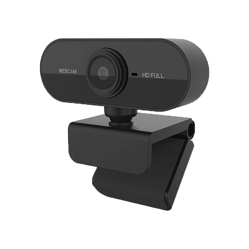 Webcam para computador com 1080p câmeras usb hd e suporte para microfone, ideal para desktops e laptops, perfeita para videoconferências ao vivo.: Default Title