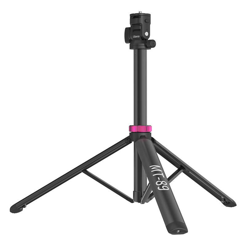 Ulanzi MT-89 Treppiede allungabile con supporto per luce a sgancio rapido da 2 M con supporto per slitta fredda Piastra QR da 1/4 '' per microfono con luce video per fotocamera DSLR: Default Title