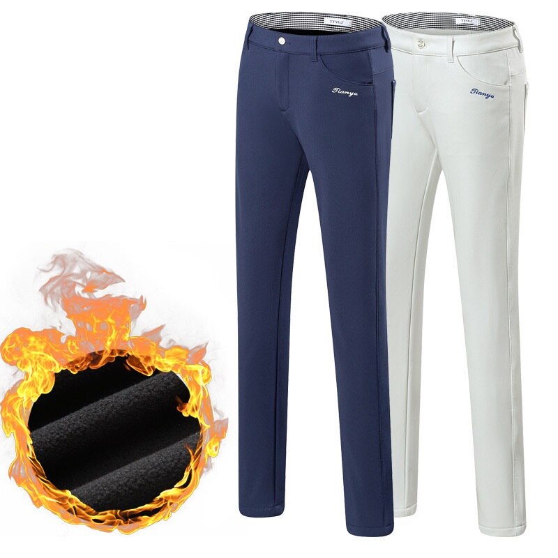 Frau Golf Abnehmen Hosen Winter Herbst warm Halten Hohe Elastizität Hosen Damen Verdicken Golf Hosen D0676