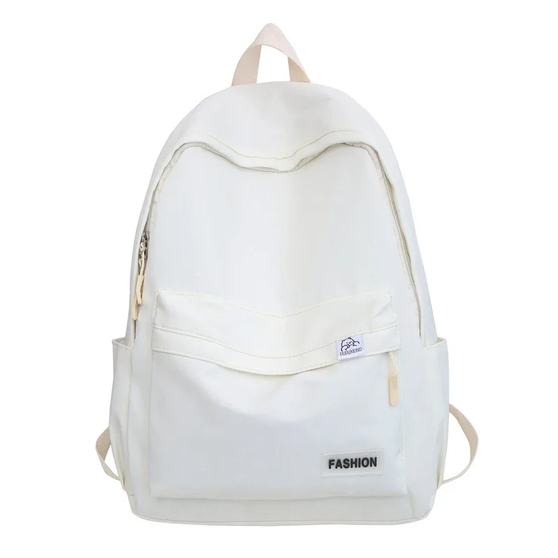 Bolsa de ombro grande capacidade à prova dwaterproof água faculdade viagem mochila feminina cor pura simples meninas mochila portátil: CÉU AZUL