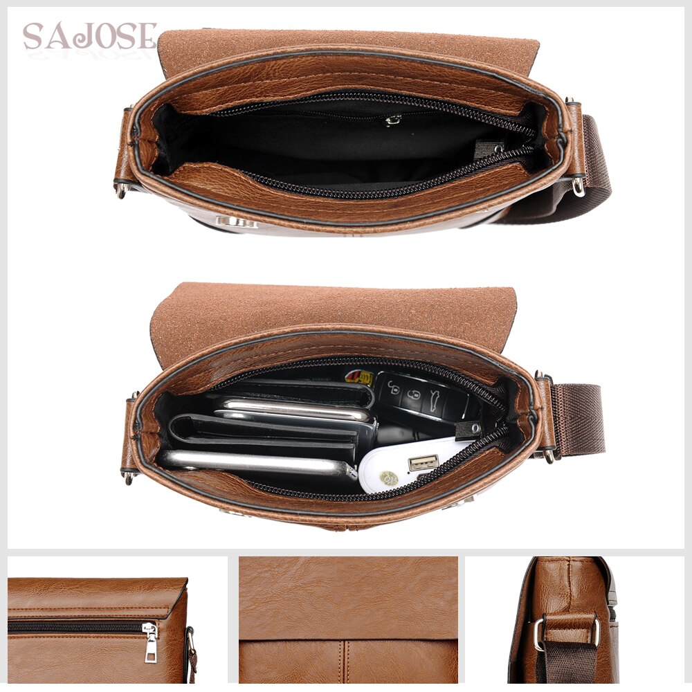 Mannen Crossbody Bag Mode Lederen Schoudertas Toevallige Zwarte Hand tas Voor Telefoon Reizen