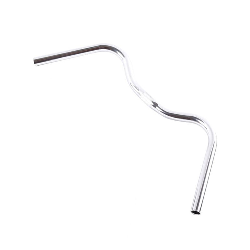 Retro Fiets Fixed Gear Stuur Aluminium Dames Fiets Stuur 550*25.4 Mm Fietsstuur CSW002: silver