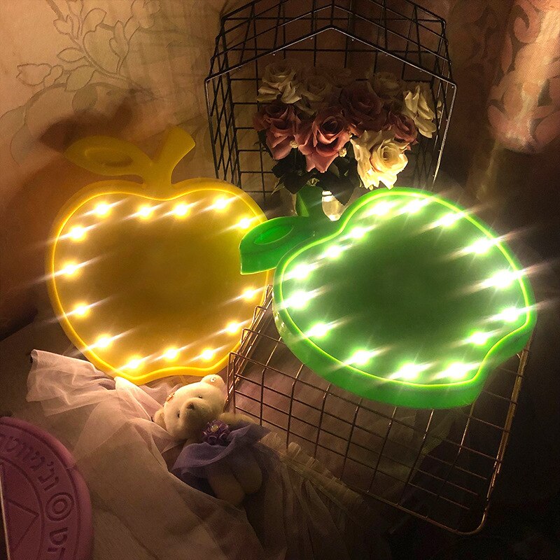 LED apple shape lamp ins decorative lamp small night light