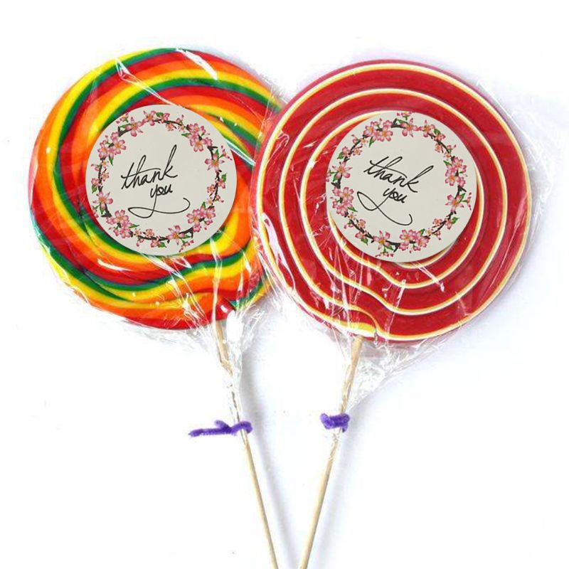 Sello adhesivo redondo "THANK YOU", etiquetas adhesivas permanentes para álbumes de recortes, paquete adhesivo de papelería, 500 Uds.