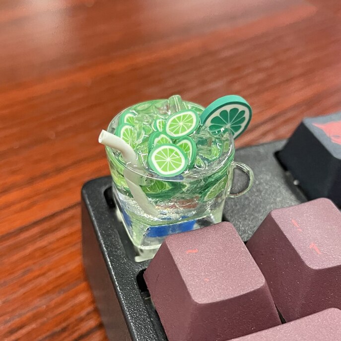 1Pc Handgemaakte Persoonlijkheid Hars Artisan Keycap Voor Mx Stem Mechanische Toetsenbord Citroen: Default Title